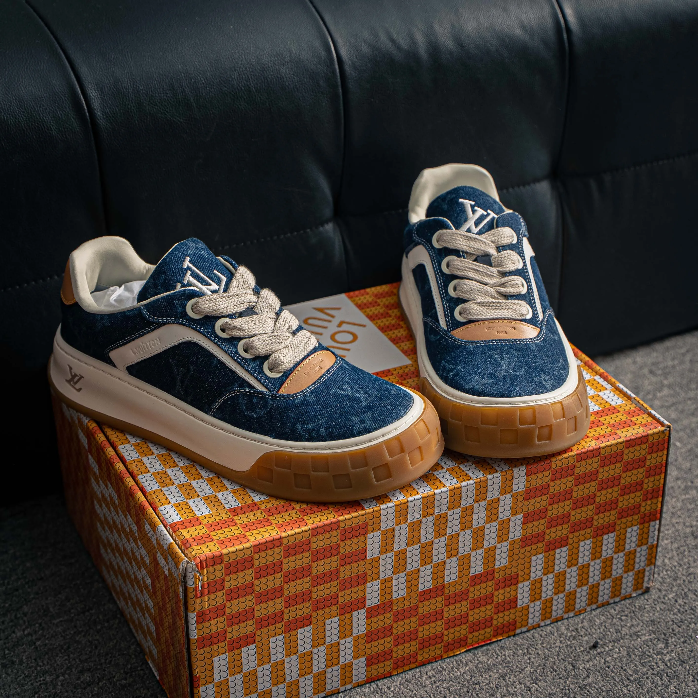 Premium -- LOUIS VUITTON Tilted Series｜2026 LV Tilted Low Sneakers Series Low-Top Retro Skate Shoes Men Shoes｜